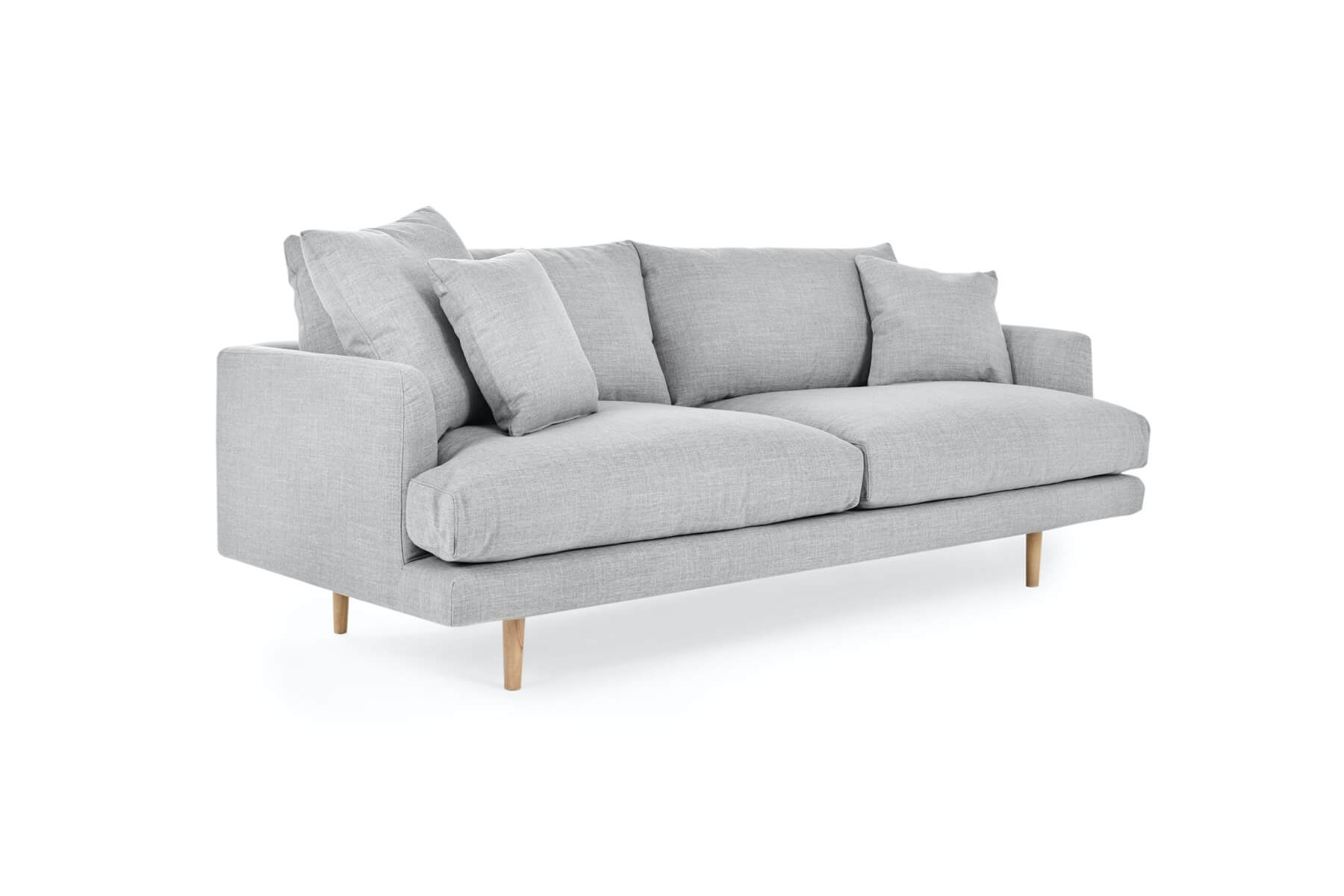 Hampton 2 Seat Sofa Heather Grey Up Close Arms