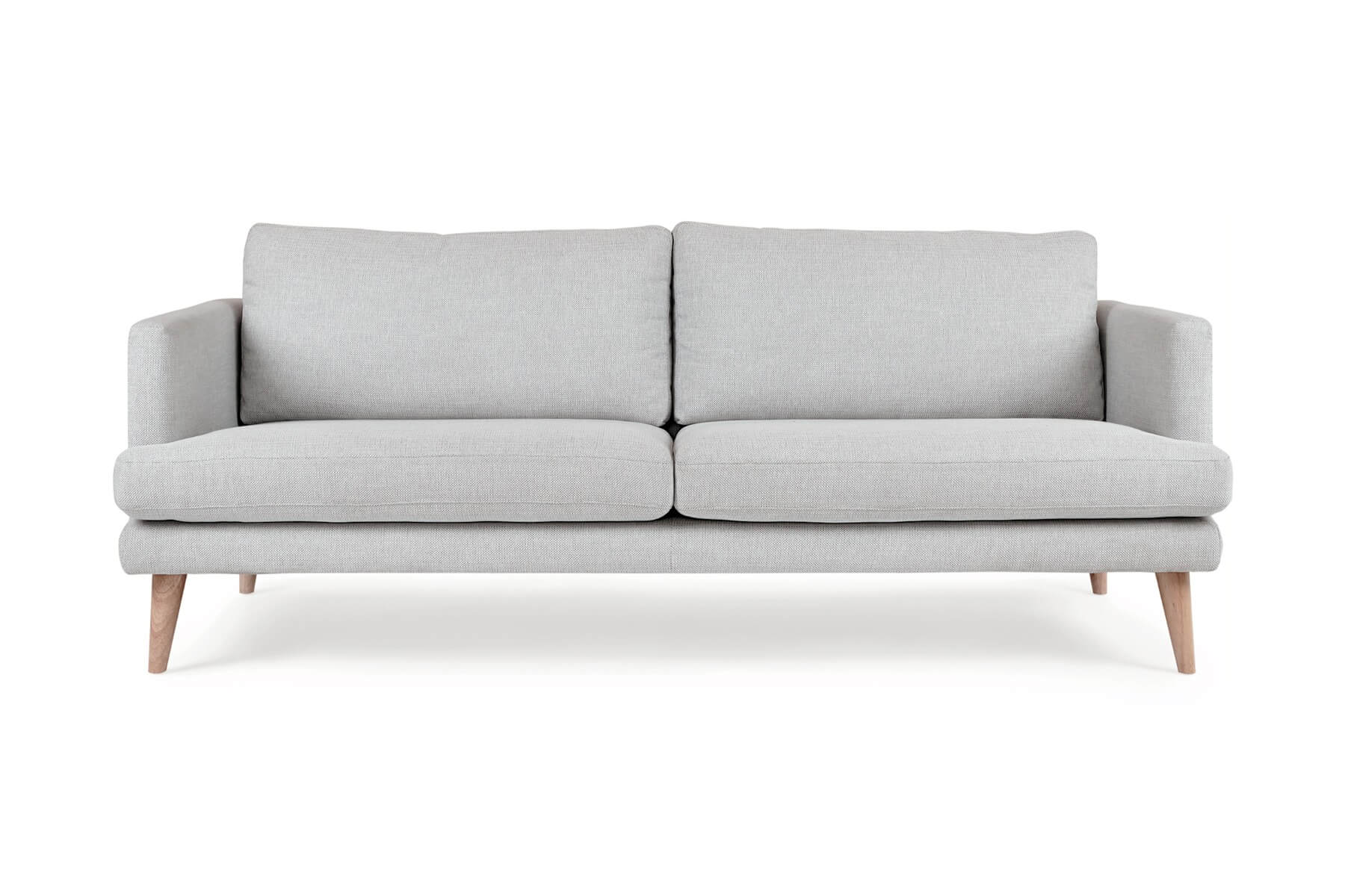 Hugo 3 Seater Sofa Light Grey Front