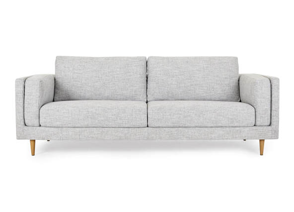 Lisa 3 Seat Sofa Light Grey Front