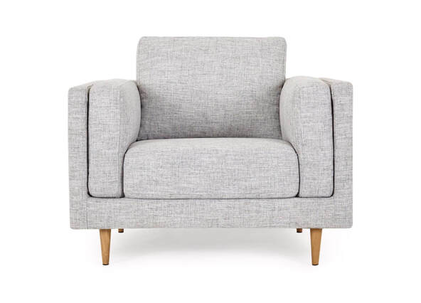 Lisa Armchair Light Grey Front