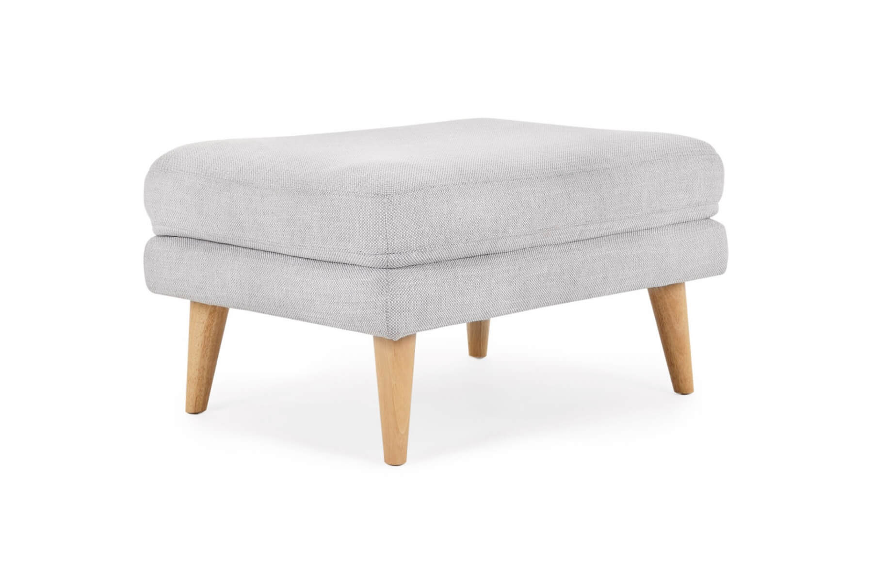 Hugo Ottoman - Grey w Natural Leg Angle