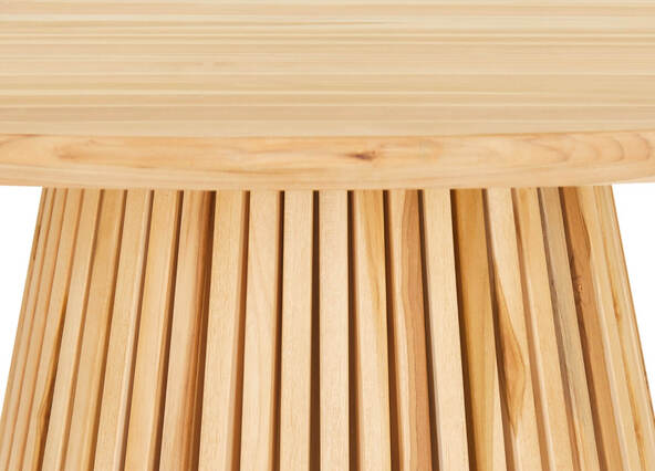 Luna Dining Table Round - Natural Up Close