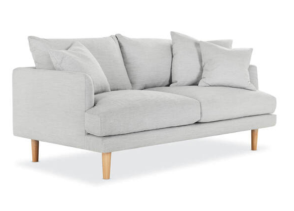 Hampton 2 Seat Sofa Heather Grey Angle