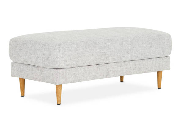 Lisa Ottoman Light Grey Angle