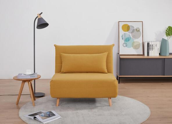 Bishop Armchair Sofabed Mustard Style Shoot