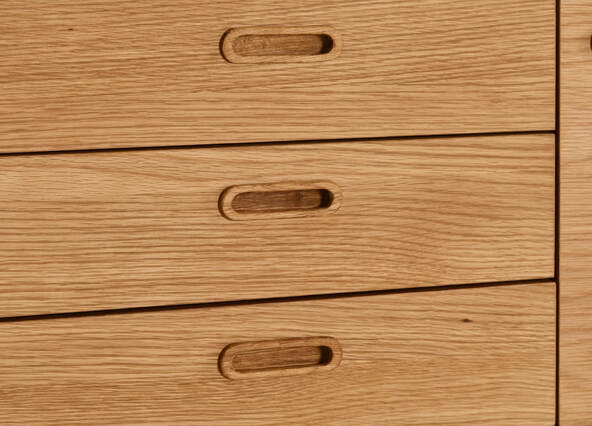 Markus Sideboard Oak Drawers Up Close