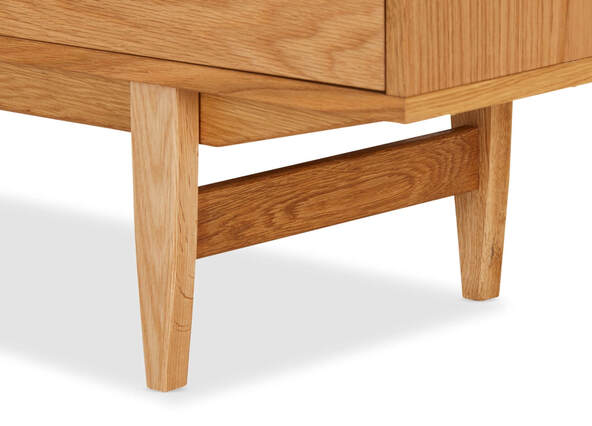 Markus Sideboard Oak Legs Up Close