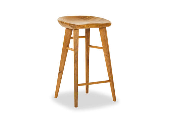 Saddle Bar Stool American Oak 65cm Angle