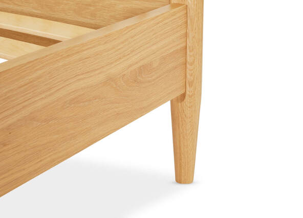 Erikson Upholstered Bed King Oak Up Close