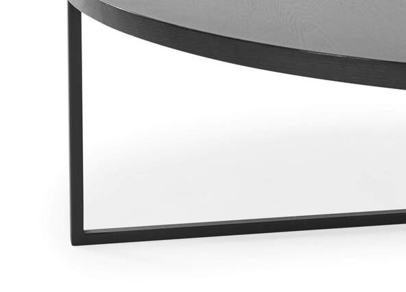 Turner Coffee Table Black Side Leg Up Close